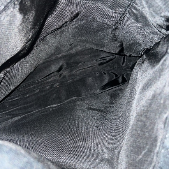 Vintage Vivienne Tam Black & Silver Feather Print Bag - Picture 9 of 10